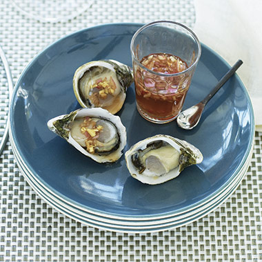 Sydney Rock Oysters With Ginger And Shallot Dressing Recipe